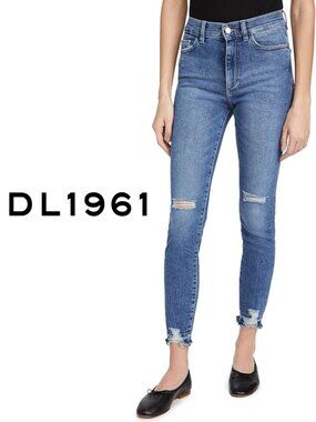 DL1961 Farrow Instasculpt High Rise Skinny in Ripe Tide Distressed